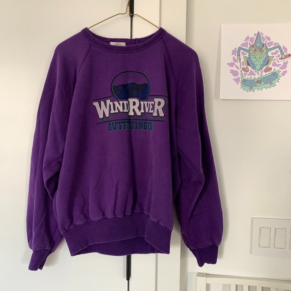 Windriver Purple 90s Huge Logo Crewneck - Picture 3 of 5